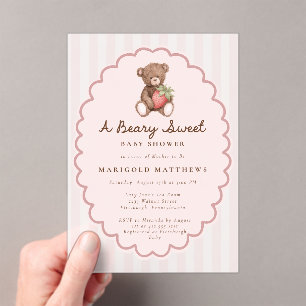 Una Invitación de Cumpleaños de Bebé Beary Dulce