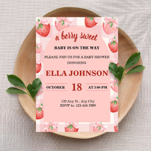 Una Invitación de Cumpleaños de Bebé Dulce de Frut