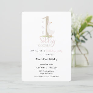Una invitación de cumpleaños de ganso tonto