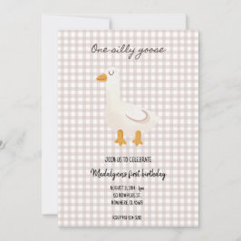 una invitación de cumpleaños de ganso tonto