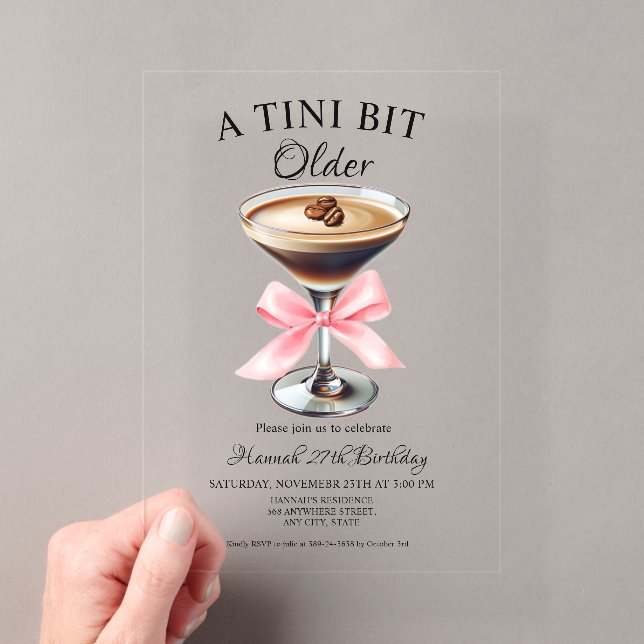 Una invitación de cumpleaños de Martini Un Poco Má (Insitu (portátil))