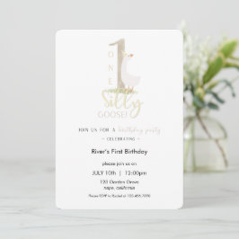 Una invitación de cumpleaños de un ganso tonto