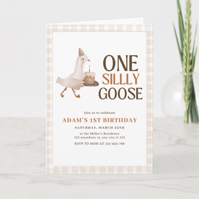 Una invitación de cumpleaños de un ganso tonto, Ga (Anverso)