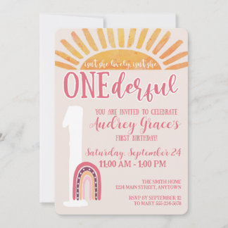 Una invitación de cumpleaños maravillosa
