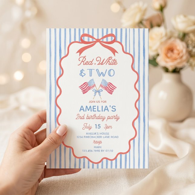 Una invitación de cumpleaños número 2 para una niñ (Subido por el creador)