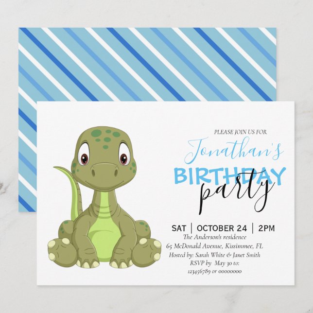 ¡Una invitación de cumpleaños perfecta para los di (Anverso / Reverso)