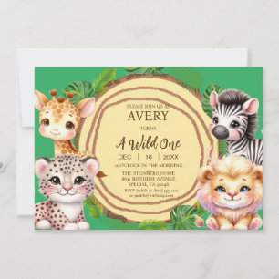Una Invitación de Cumpleaños Salvaje para un Niño