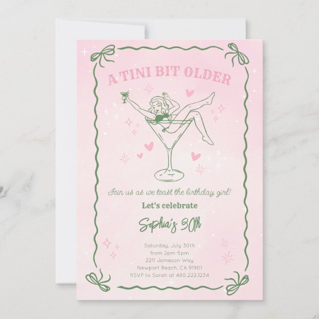 Una invitación de cumpleaños un poquito más vieja (Anverso)