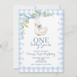 Una invitación de cumpleaños vintage de ganso tont