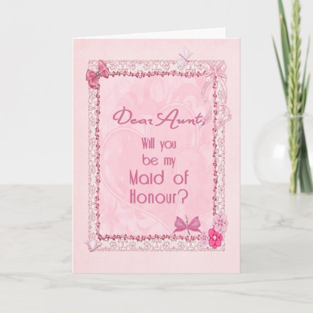 Una invitación de dama de honor con aspecto artesa (Anverso)