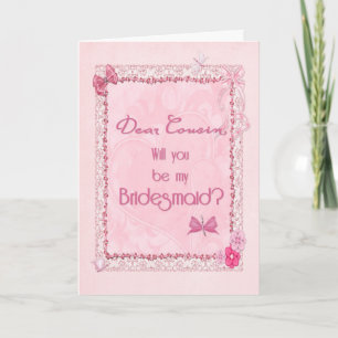 Una invitación de dama de honor con aspecto artesa