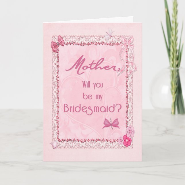 Una invitación de dama de honor con estilo artesan (Anverso)