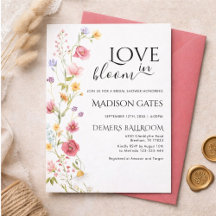 Una invitación de despedida de soltera floral