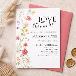 Una invitación de despedida de soltera floral