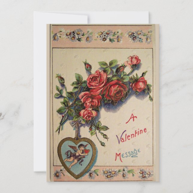 Una invitación de fiesta de mensaje de San Valentí (Anverso)