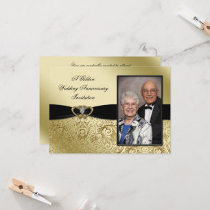 Una Invitación de Foto de Aniversario de Bodas núm