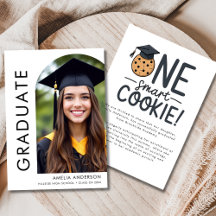 Una Invitación de foto de graduación de cookie int