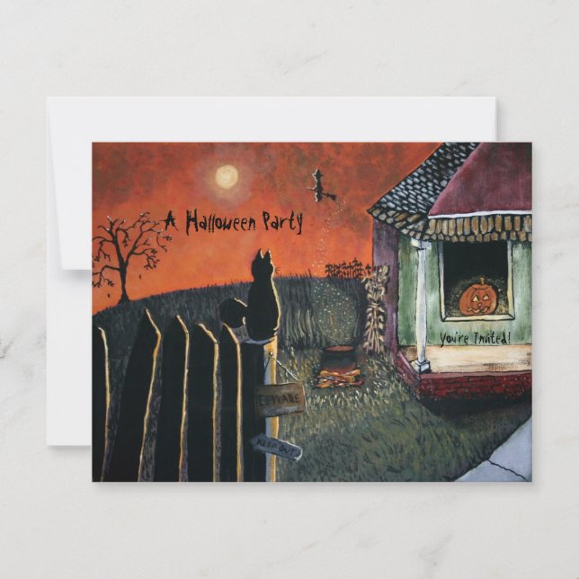 Una invitación de Halloween que frecuenta (Anverso)