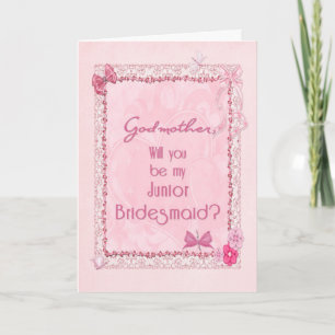 Una invitación de Junior Bridesmaid con un toque a