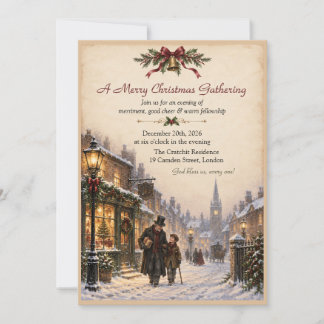 Una invitación de Navidad inspirada en A Christmas
