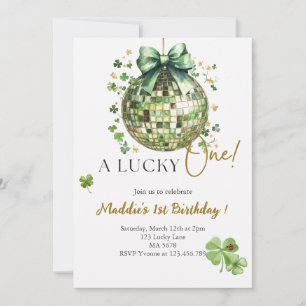 Una invitación de primer cumpleaños para un descob