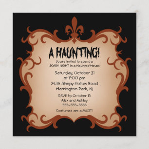 Una invitación del fiesta de Halloween que
