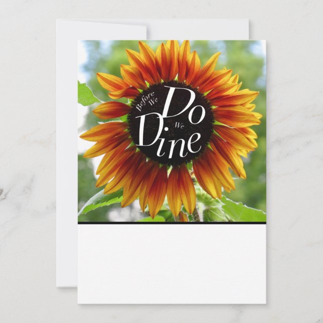 ¡Una invitación divertida para una cena de ensayo  (Anverso)