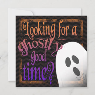 Una invitación fantasmal para Halloween Fantasma