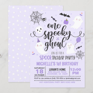Una Invitación Ghoul espeluznante - Chica (Púrpura