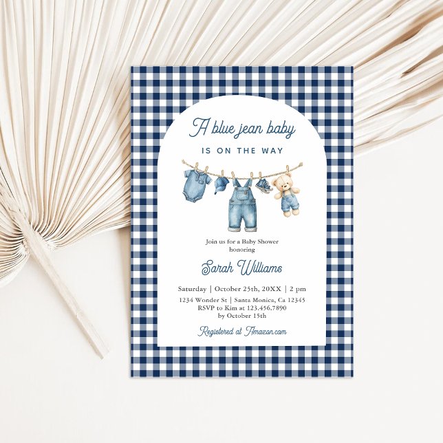 Una invitación Jean Baby Shower Boy (Subido por el creador)