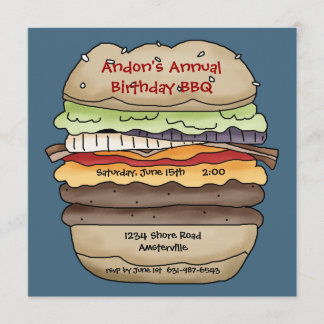Una invitación jugosa de la hamburguesa
