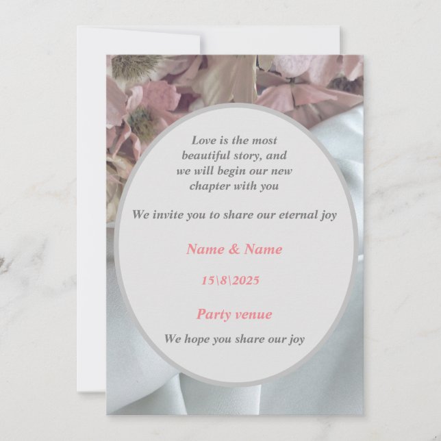 Una invitación para celebrar un amor que perdura (Anverso)