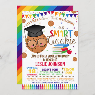 Una invitación para graduación de cookie inteligen