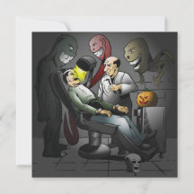 Una invitación para Noche de Halloween en el denti