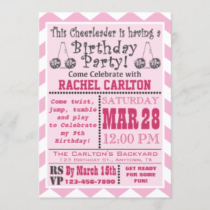 Una invitación para una fiesta de cumpleaños anima