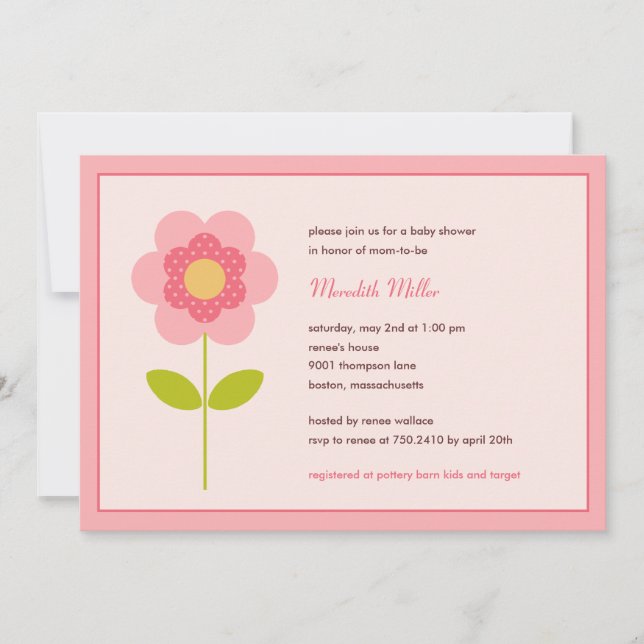 Una invitación perfecta para Baby Shower (Anverso)