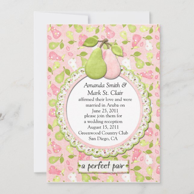 Una invitación perfecta para la boda posterior a l (Anverso)
