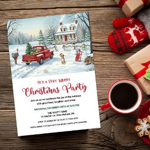 Una invitación retro de Navidad muy alegre