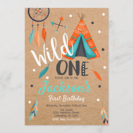 Una invitación salvaje del cumpleaños de la tienda