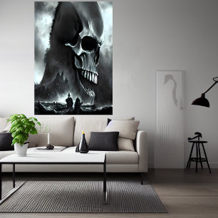 Una isla con forma de cráneo   Poster de arte de I