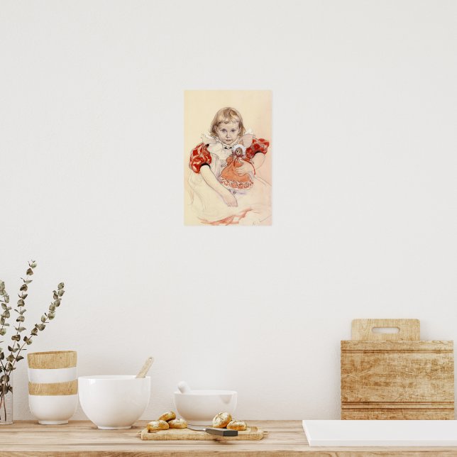 Una joven con una muñeca, arte fino, (Cocina)