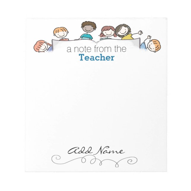 Una libreta de notas personalizada para maestros (Frente)