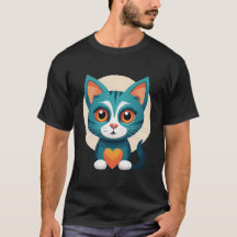 una linda camiseta de gato
