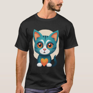 una linda camiseta de gato