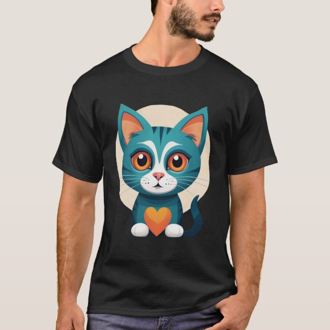 una linda camiseta de gato (Anverso)