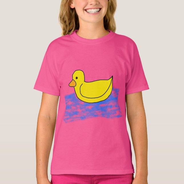 una linda camiseta de pato amarillo (Anverso)