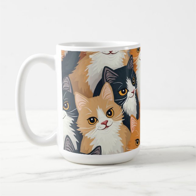 una linda taza de gato. (Izquierda)
