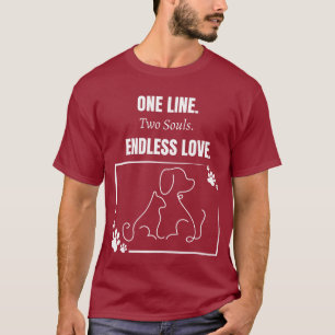 Una Línea Dos Almas Amor Infinito - Camiseta