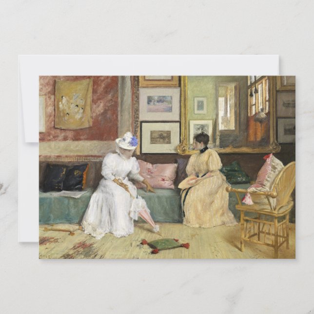 Una llamada amigable | William Merritt Chase (Anverso)