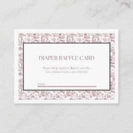 Una llegada atrevida - Tarjeta Raffle de pañales